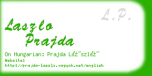 laszlo prajda business card